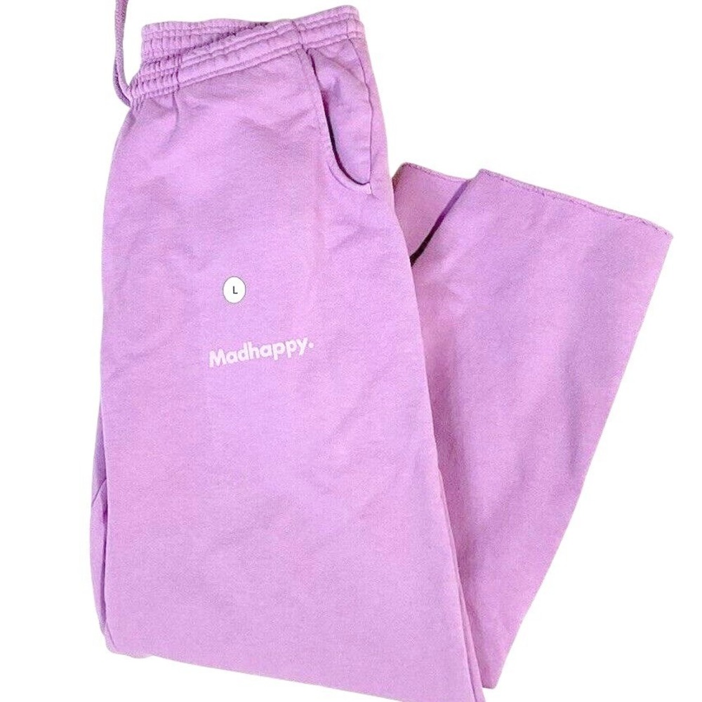 Madhappy Straight Leg Fleece‎ Sweatpants Raw Hem In Lilas